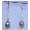 Image 1 : 13.15 CTW PEACH PERAL DANGLING EARRINGS