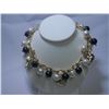 Image 1 : BLACK AND WHITE PEARL CHARM BRACELET; AUTHENTIC PHILIPP