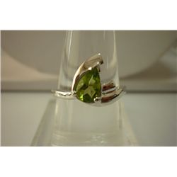 14.75 ctw Peridot  Ring .925 Sterling Silver