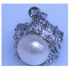 Image 1 : 14.90 CTW WHITE PEARL AND CZ PENDANT
