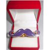 Image 1 : 7CTW FASHIONABLE PURPLE MUSTACHE BRASS ADJUSTABLE CONNE