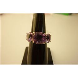 19.90 CTW Amethyst Ring .925 Sterling Silver