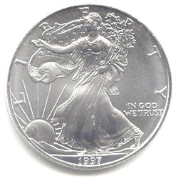 Uncirculated Silver Eagle 1997