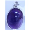 Image 1 : 24.50 CTW AMETHYST PENDANT .925 STERLING SILVER
