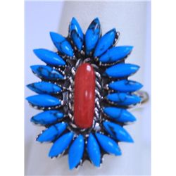 42.90 CTW SEMIPRECIOUS RING .925 STERLING SILVER