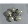 Image 1 : POINSETTIA WHITE KISHI PEARL CZ BROOCH AUTHENTIC PHILIP