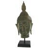 Image 1 : Bronze Thai Buddha Head on Base (CLB-001218)