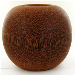 Handcarved Coconut Wood Vase (DEC-000951)