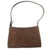 Image 1 : Ladies Brown Ostrich Hide Skin Handbag  (ACT-000297)