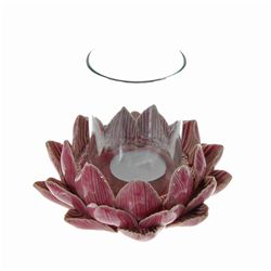 Handcrafted Ceramic Lotus Candle Holder (CLB-000304)