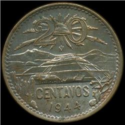 1944 Mexico 20c MS65 (COI-010045)