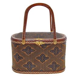 Finely Hand-woven Lipao Gold Plate Handbag (ACT-000161)