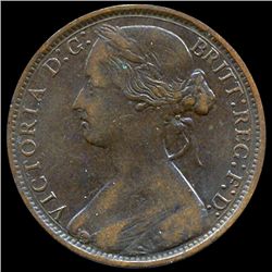 1870 British Victoria Penny Better Grade (COI-007389)