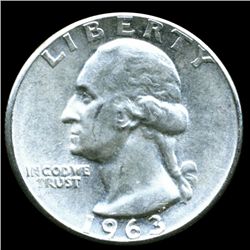 1963 Washington 25c MS64/65 Underweight ERROR (COI-012363)