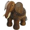 Image 2 : Coconut Shell Teak Elephant Lamp (DEC-000683)