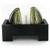 Image 1 : Egg Ceramic Salt & Pepper Shaker Set on Base (DEC-001011)