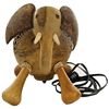 Image 1 : Coconut Shell Teak Elephant Lamp (DEC-000684)