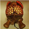 Image 3 : Coconut Shell Teak Elephant Lamp (DEC-000684)