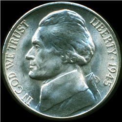 1945S Jefferson 5c MS66/67 95% Full Steps (COI-012835)