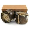 Image 1 : Sugarpalm Wood Candle Holder (DEC-000736)