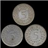 Image 2 : 1951D/G/F Germany 5 Mark Hi Grade 3 Pcs (COI-008218)