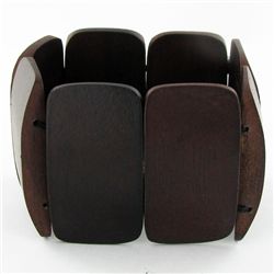 Stretch Teak Cabochon Bracelet (JEW-004362)