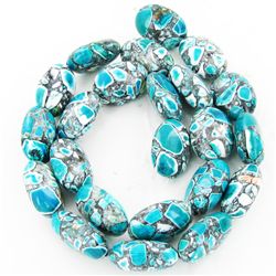 300twc Mosaic Magnasite Lg. Bead Strand 18" (JEW-002998)