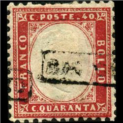 1862 Scarce Italy 40c Stamp (STM-001178)