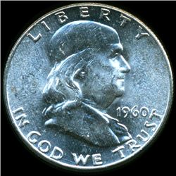 1960 Franklin Silver Half MS64FBL Underweight ERROR (COI-010475)