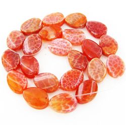 265twc Fire Agate Lg. Bead Strand 16" (JEW-003006)