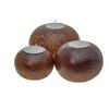 Image 1 : Handcrafted Sugar Palm Candle Holder Set (DEC-000279)