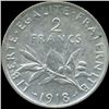 Image 2 : 1918 France 2Fr Silver AU (COI-013554)