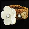Image 1 : Handcrafted Crocheted MOP Ring (JEW-004406)