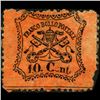 Image 1 : 1868 Papal States 10c Stamp MINT NG ERROR (STM-001089)