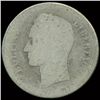 Image 1 : 1903 Venezuela 2 Bolivar Silver (COI-013512)