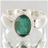 Image 1 : 29twc Colombian Emerald Sterling Ring (JEW-004143)