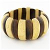 Image 1 : Stretch Monkey Pod & Teak Bracelet (JEW-004363)