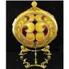 Image 1 : Fabrege Style Decorative Ostrich Egg Gilded Jewel Box (DEC-000656)