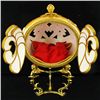 Image 3 : Fabrege Style Decorative Ostrich Egg Gilded Jewel Box (DEC-000656)