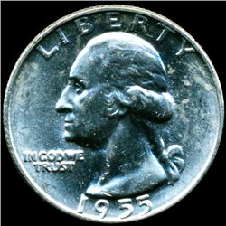 1955D Washington 25c MS64 Overweight ERROR (COI-011995)