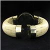 Image 3 : 620ct Bone & Ruby Zosite Bangle Bracelet (JEW-003853)