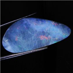 22.6ct Australian Black Opal Doublet Full Fire (GEM-046574)