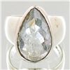 Image 1 : 45.25twc Natural Aquamarine Sterling Ring (JEW-004132A)