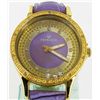 Image 2 : New Ice Time Princess Ladies Diamond Bezel Watch Gold Plated (WAT-000419)