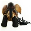 Image 1 : Coconut Shell Teak Elephant Lamp (DEC-000685)