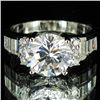 Image 1 : 25twc Lab Diamond White Gold Vermeil/925 Ring (JEW-003977)