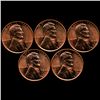 Image 1 : 1948D Lincoln 1c MS64 RB 5pcs (COI-010260)