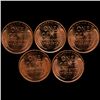 Image 2 : 1948D Lincoln 1c MS64 RB 5pcs (COI-010260)