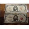 Image 1 : 2-1963 $5 US NOTES RED SEALS