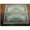 Image 2 : 2-1963 $5 US NOTES RED SEALS